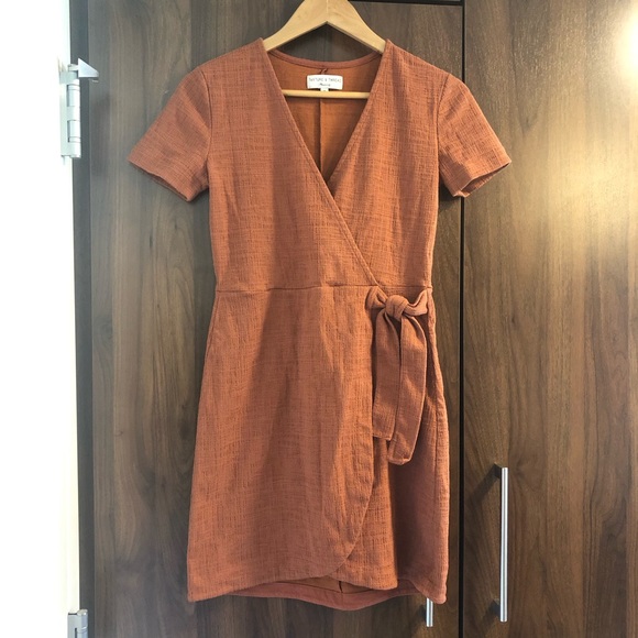 madewell burnt orange dress Madewell Novel Shift Dress, Size XS